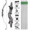 60 Takedown Recurve Bow Set Carbon Arrows Archery Hunting Shooting 30-65lbs