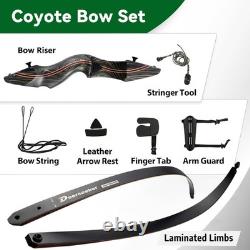 60 Takedown Recurve Bow Set Traditional Wooden Bow with Laminated Limbs Righ