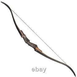 60 Takedown Recurve Bow Wooden 20-60lbs Carbon Arrows Archery Hunting Target