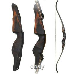 60 Takedown Recurve Bow Wooden 25-60lbs Arrow Rest Archery Hunting Target