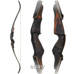 60 Takedown Recurve Bow Wooden 25-60lbs Arrow Rest Archery Hunting Target