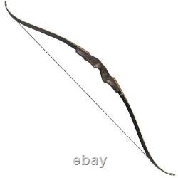 60 Takedown Recurve Bow Wooden 25-60lbs Arrow Rest Archery Hunting Target