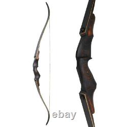 60 Takedown Recurve Bow Wooden 25-60lbs Arrow Rest Archery Hunting Target