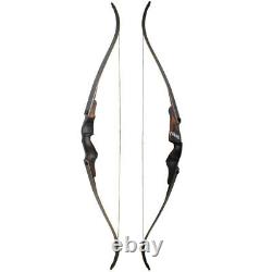 60 Takedown Recurve Bow Wooden 25-60lbs Arrow Rest Archery Hunting Target