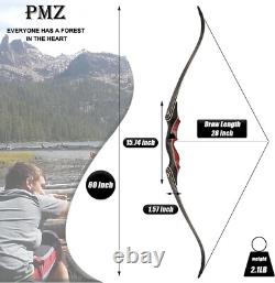 60 Takedown Traditional Recurve Bow Hunting for Beginners to Expert 45lbs