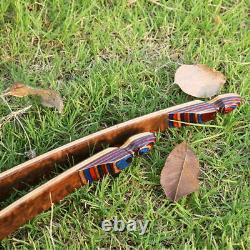 60 Triangle Longbow 20-55lbs Takedown Traditional Bow Set Archery Hunt Shooting