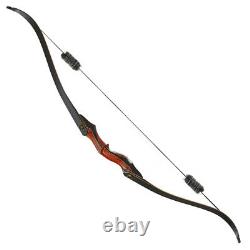 60 Wooden Riser Takedown Recurve Bow Right Hand Archery Hunting 30-50lb Target