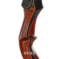 60 Wooden Riser Takedown Recurve Bow Right Hand Archery Hunting 30-50lb Target