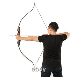 60 Wooden Riser Takedown Recurve Bow Right Hand Archery Hunting 30-50lb Target