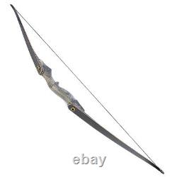 60Archery Takedown Recurve Bow 25-50lbs Longbow Target Right Hand Hunting Shoot