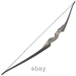 60Archery Takedown Recurve Bow 25-50lbs Longbow Target Right Hand Hunting Shoot
