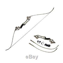 60lbs Archery Recurve Bow Longbow Adults RH Hunting Fishing 12X Fiberglass Arrow