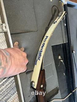 60s 70s  HOYT Pro Medalist Carbon Plus Bow with stabilizer case great Condition