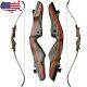 62 30-50lbs Recurve Bow Wooden Riser Archery Takedown American Hunting Bow