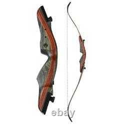 62 30-50lbs Recurve Bow Wooden Riser Archery Takedown American Hunting Bow