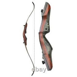 62 30-50lbs Recurve Bow Wooden Riser Archery Takedown American Hunting Bow