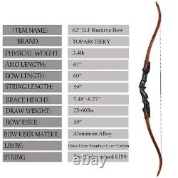 62 Archery Hunting Takedown ILF Recurve Bow for Right Hand Competition Athletic