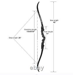 62 Archery ILF Recurve Bow 25-60lbs Competition Athletic Aluminum Alloy Riser