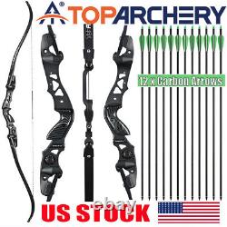 62 Archery ILF Recurve Bow & Arrows Aluminum Alloy Riser Competition Athletic