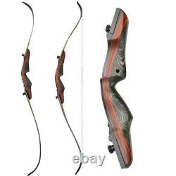 62 Archery Recurve Bow 20-50lbs Hunting Bow Set Spine 500 30 Carbon Arrow
