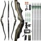 62 Archery Recurve Bow 20-55lbs Takedown 16'' Technology Wood Target Hunting Rh