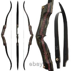 62''Archery Recurve Bow 30-60lbs Colorful Takedown CNC Maching Hunting Target RH