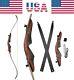 62 Archery Takedown Recurve Bow Arrow Rest 30-50lbs Wooden American Hunting