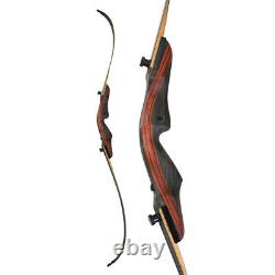 62 Archery Takedown Recurve Bow Arrow Rest 30-50lbs Wooden American Hunting