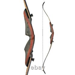 62 Archery Takedown Recurve Bow Arrow Rest 30-50lbs Wooden American Hunting