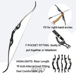 62 F Interface Recurve Bow Aluminum Takedown Riser 25-60lbs Archery Hunting US