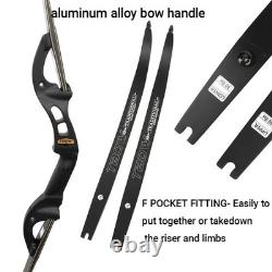 62 F Interface Takedown Archery Recurve Bow 25-60lbs Limbs Aluminum Bow Hunting