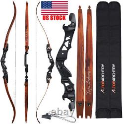 62 Hunting ILF Takedown Recurve Bow 25-60lbs &Bow Riser Bag Archery Competition