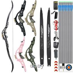 62'' ILF Archery Recurve Bow 19'' Riser American Limb 30-60lbs Hunting Target