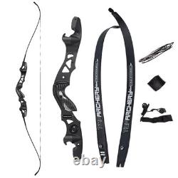 62 ILF Recurve Bow 25-60lbs Takedown 19'' Aluminum Riser Archery Hunting Shoot