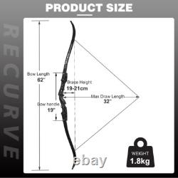 62 ILF Recurve Bow Right Hand Archery Arrows 25-60# Takedown Bow Hunting Target