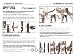 62 ILF Recurve Bow Right Hand Archery Arrows 25-60# Takedown Bow Hunting Target