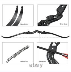 62 ILF Recurve Bow Right Hand Archery Arrows 25-60# Takedown Bow Hunting Target