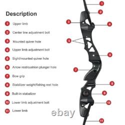 62 ILF Recurve Bow Takedown Bow 25-60lbs Archery Competition Hunting Shoot RH