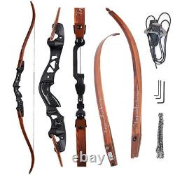 62 ILF Recurve Bow Takedown Laminated Limbs Aluminum Riser for Hunting Target