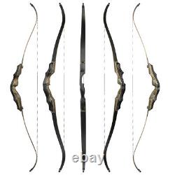 62 Takedown Recurve Bow 20-60lbs Limbs Wooden Riser Archery American HuntingBow