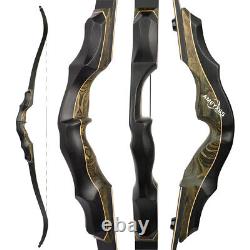 62 Takedown Recurve Bow 20-60lbs Limbs Wooden Riser Archery American HuntingBow