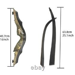 62 Takedown Recurve Bow 20-60lbs Limbs Wooden Riser Archery American HuntingBow