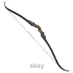 62 Takedown Recurve Bow 20-60lbs Limbs Wooden Riser Archery American HuntingBow