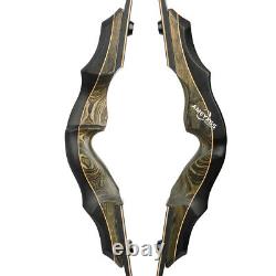 62 Takedown Recurve Bow 20-60lbs Limbs Wooden Riser Archery American HuntingBow