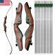 62 Takedown Recurve Bow 30-50lbs Carbon Arrows Archery Hunting Bow Target Shoot