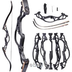 62 Takedown Recurve Bow 30-60lbs Aluminum Riser Archery Shoot American Hunting