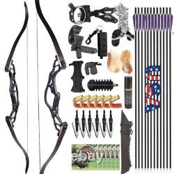 62 Takedown Recurve Bow 40lbs Set Archery American Bow Hunting Fishing Aluminum
