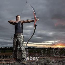 62 Takedown Recurve Bow 50lbs 12X Carbon Arrows Archery Hunting Target Shooting