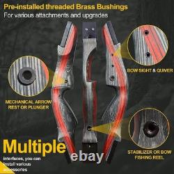 62 Takedown Recurve Bow 50lbs 12X Carbon Arrows Archery Hunting Target Shooting