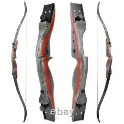 62 Takedown Recurve Bow 50lbs 12X Carbon Arrows Archery Hunting Target Shooting